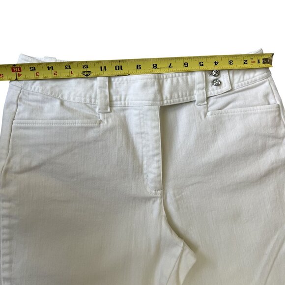 Talbots Womens 12P Winter White Boot Cut Gentle Stretch Pants Clean Girl  Jeans - Picture 9 of 13